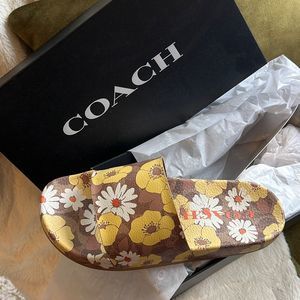 Coach Udele Sig floral slides 7B NIB